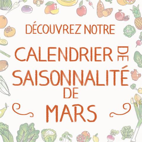 Fruits & légumes : le calendrier de saisonnalité de Mars 2021, selon Biocoop